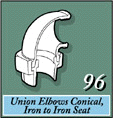 Union Elbows Conical, Iron to Iron Seat 